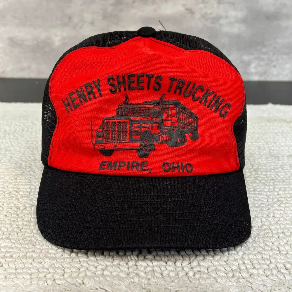 80s Vintage Henry Sheets Trucking Mesh Snapback Trucker Hat OSFA Workwear Cap